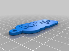 my customized double sided key chain multi material printing your name keychains 3d print model - Mito3D