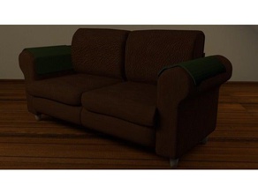 sofá de cuero el modelo los muebles presidente furiture la decoración del hogar dos plazas 3d print model - Mito3D