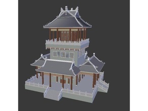 chinesische tempel 3d-drucken 3d print model - Mito3D