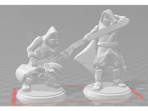 assassin ' Zwillinge Spielzeug & Spiele Assassinen dnd mini Miniatur 3d print model - Mito3D