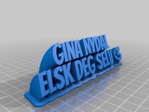 gina 2 office customized 3d print model - Mito3D