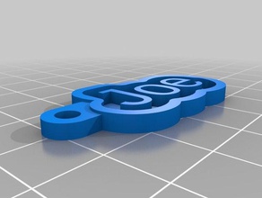joe Schlüsselanhänger kundengebundene 3d print model - Mito3D