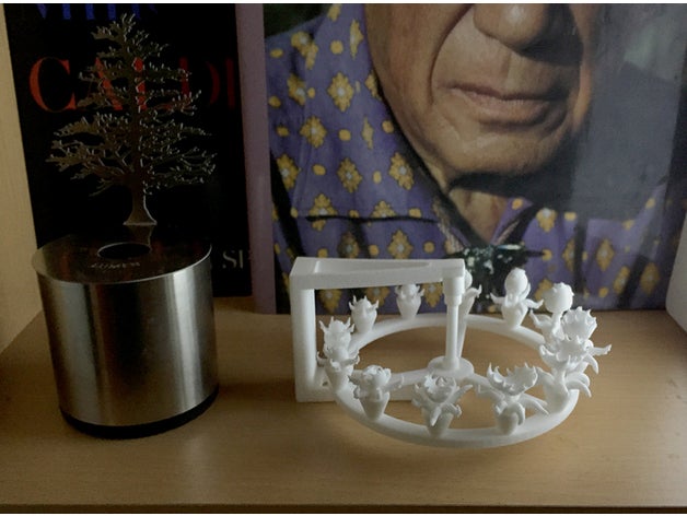 planta carnívora zoetrope arte interativa animação strobe 3D print model - Mito3D