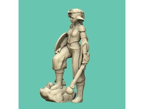 clarabelle - female firbold grave cleric toy & game accessories dnd miniature dungeons dragons firbolg tabletop 3d print model - Mito3D
