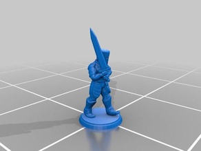 knights - greatsword see description toys & games 28mm 32mm dnd miniature knight medieval soldier mini miniatures pathfinder soldiers templar templary 3d print model - Mito3D