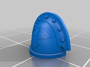 space Marine - omuz çok hoş bir özellik oğulları horus yastıkları oyunlar 3d print model - Mito3D