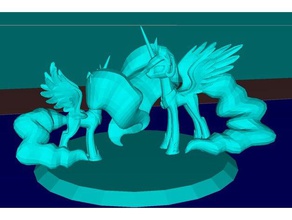 iki yazılım luna pony Prenses cadance yaratıklar hayvan applejack karton çocuklar yaratık şekil kawaii minyatür benim küçük Midilli rainbow dash sahne Alacakaranlık 3d print model - Mito3D