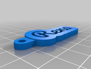 rena touche personnalisée de la chaîne porte-clés personnalisé 3d print model - Mito3D