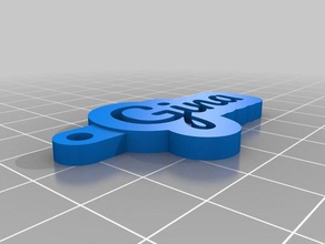 gina personalizado clave de la cadena llaveros 3d print model - Mito3D