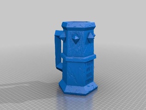 tankard terör 3d baskı bira Cadılar Bayramı mug stein warcraft Vay be 3d print model - Mito3D