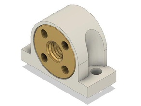 husillo tuerca de bloque apoyo Impresora 3d las piezas soporte tornillo guía la almohada 3d print model - Mito3D