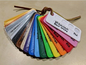 filament color swatch 3d printer accessories color color swatch colour swatch filament swatch material swatch swatch test