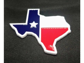 texas flag coaster decor drink resin 3d print model - Mito3D
