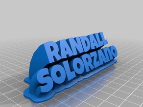 nombre randall office customized 3d print model - Mito3D