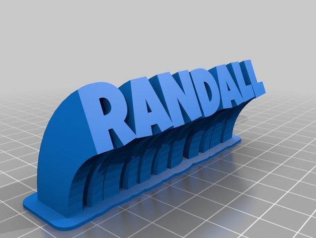 randall - solo nombre office kundengebundene 3D print model - Mito3D