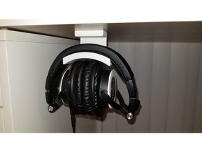 headphone holder music computer desk headphones 3d print model - Mito3D