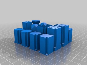 cubic chess set 3d print model - Mito3D