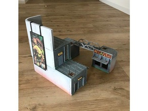 scifi edificio de la mesa redonda esquina juegos 28mm 32mm boardgame el infinito juego tablero juguete 3d print model - Mito3D