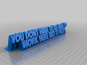 mad sign customized 3d print model - Mito3D