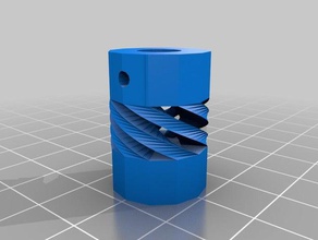 my customized parametric flexible coupling 3d printer parts 3d print model - Mito3D