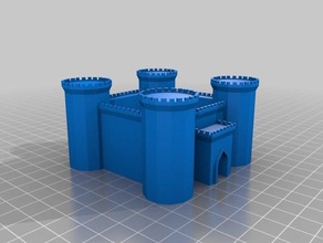 mage knight jeu de plateau - forteresse bâtiments et structures personnalisé 3d print model - Mito3D