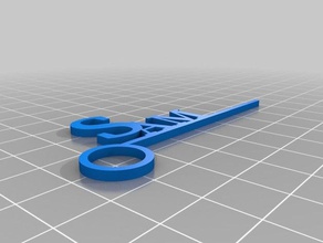 sam keychains customized 3d print model - Mito3D