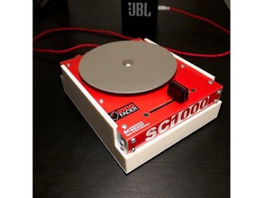 sc1000 superior stand caso a música deejay rasteri scratcher coçar mesa giratória turntablism 3d print model - Mito3D