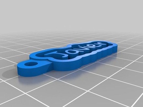 keichain javier Schlüsselanhänger kundengebundene 3d print model - Mito3D