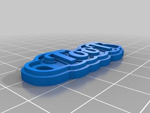 my customized multiline tag keychain toot keychains 3d print model - Mito3D