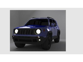 jeep renegade veículos de carro transporte viajar caminhão do veículo rodas 3d print model - Mito3D