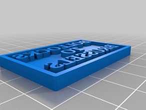 my customized custom stamp exchangeable text 1 office 3d print model - Mito3D