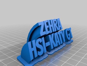 zehra office personalizado 3d print model - Mito3D
