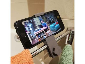 toalheiro suporte do telefone casa de banho titular smartphone 3d print model - Mito3D