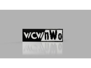 wcw nwo logotipo sinais e logotipos a 3d print model - Mito3D