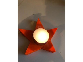 till tea light star 3d printing tealight 3d print model - Mito3D