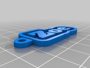 zoe 2 keychains customized 3d print model - Mito3D