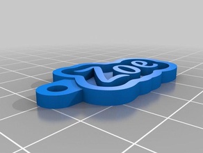 zoe 4 keychains customized 3d print model - Mito3D
