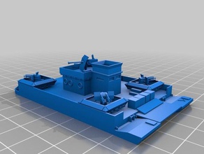 siebel ferry sf 40 light flak barge 1 300 vehicles boat cruel seas wargaming 3d print model - Mito3D