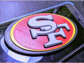 san francisco 49ers - logo multicolor sport & im freien nfl Abzeichen multi-Farbe Einsatz von multikopter sanfrancisco 3d print model - Mito3D