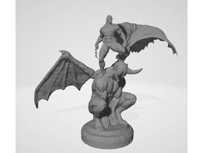 batman sobre gargola art 3d print model - Mito3D