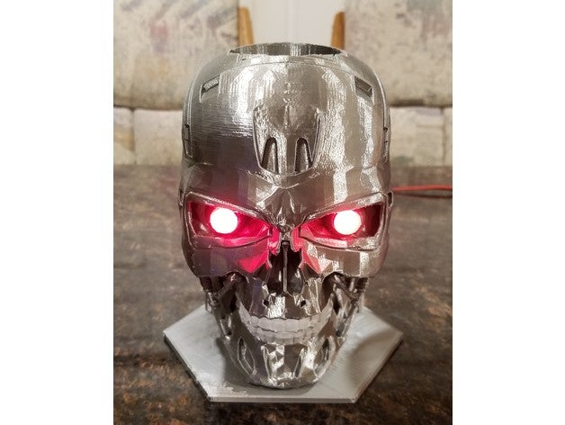 t-800 exoskull porta-lápis terminator 3D print model - Mito3D