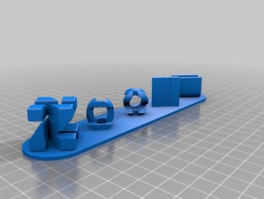 meine angepasste triple-Buchstaben-Blöcke ambigram Schilder & logos kundengebundene 3d print model - Mito3D