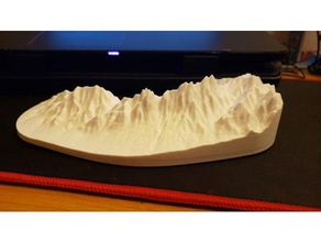 l'orgue de montagnes modèle 3d art montagne topographique la topographie 3d print model - Mito3D