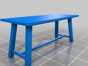 escala de taller campo la tabla el modelo los muebles diorama a 3d print model - Mito3D