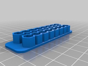 meine angepasste parametrische einfache bitholder v2 Werkzeug-Halterungen & - Boxen kundengebundene 3d print model - Mito3D