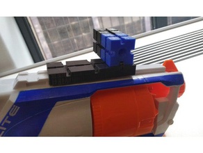 nerf rail kbrick adaptor construction toys kbricks mod 3d print model - Mito3D