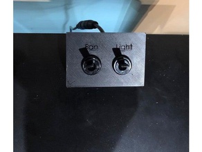 baskı kasa fan & ışık anahtarı kutusu 3d yazıcı aksesuarları 3d print model - Mito3D