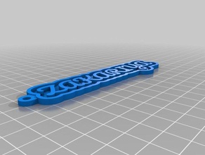 zaka key chain your personal name keychains customized 3d print model - Mito3D