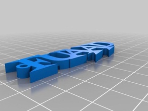 fu personalizado nomeado chaveiro 3d print model - Mito3D