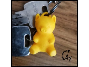 piggy keychain earring keychains c47 pig 3d print model - Mito3D